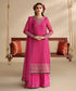 3 Piece - Embroidered Blended Net Suit